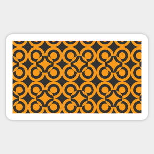 Orange Circle Seamless Pattern 034#001 Sticker